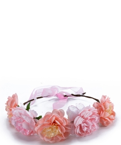 Bridal Party Festival Flower Headband HN320063 PINK